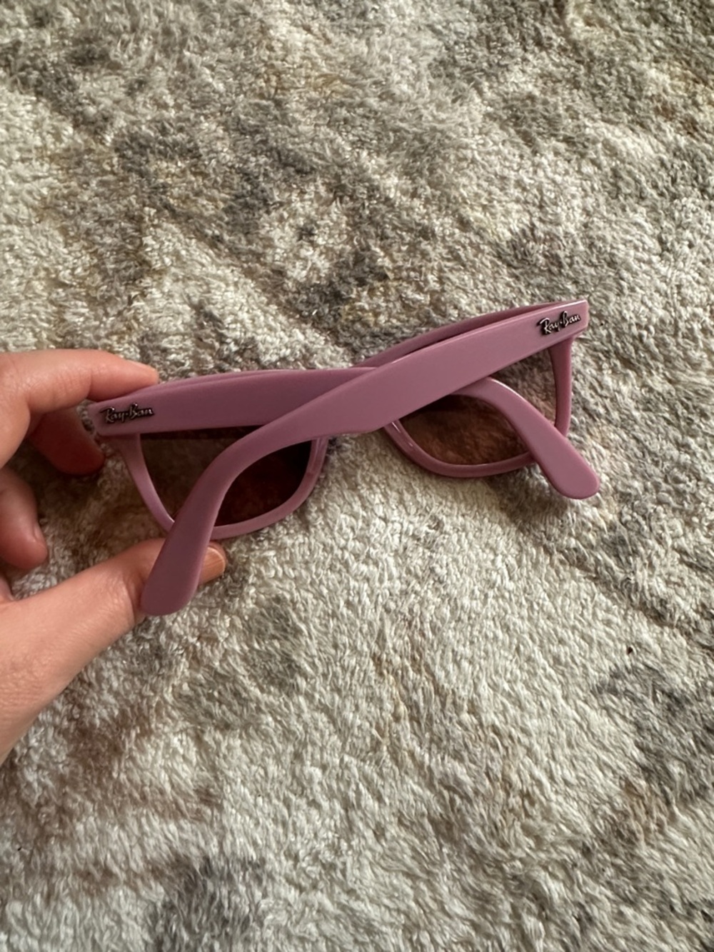Ray-Ban Lavender Wayfarer Sunglasses with Brown Lenses - Picture 2 of 3